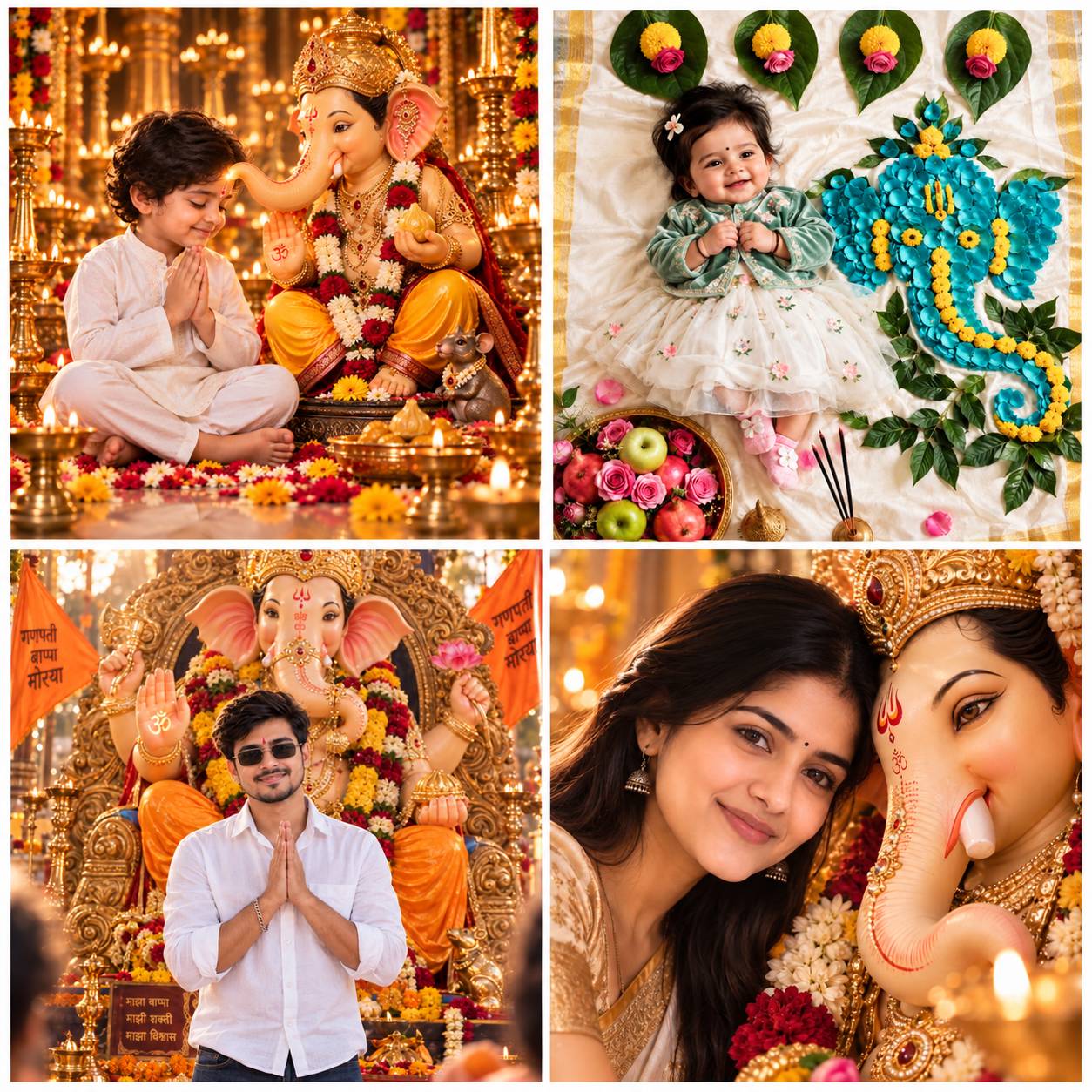 Ganesh AI image prompt for personalized devotional photo